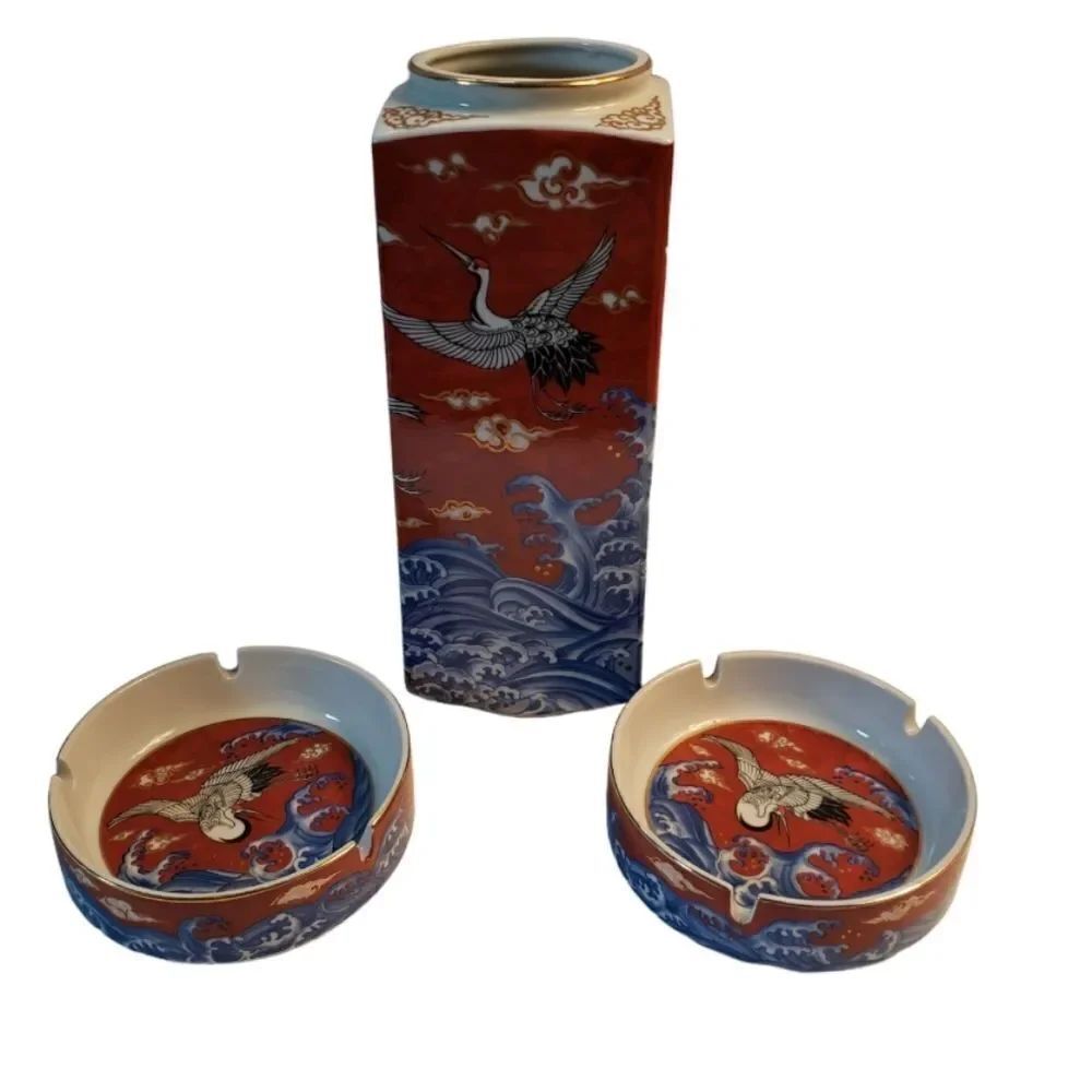 Takahashi Vase & Ashtray Set